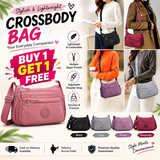 (BUY 1 GET 1 FREE) Stylish Lightweight Multi-Pocket Crossbody Bag