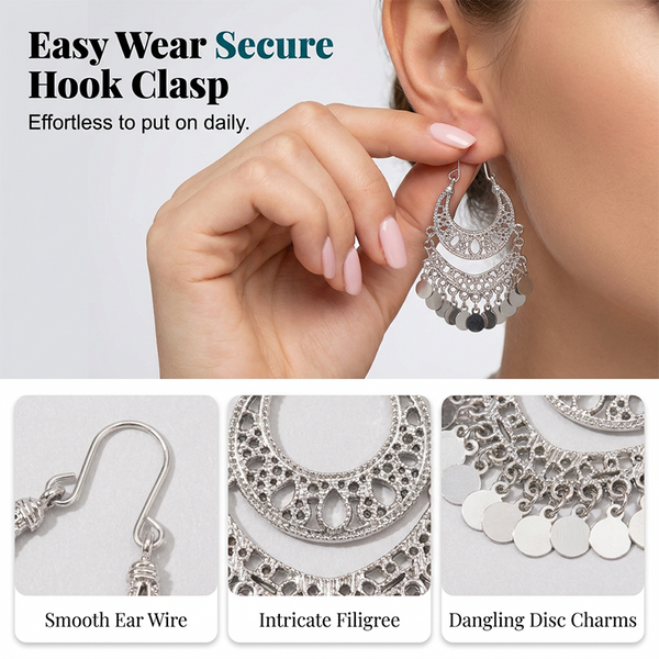 { Combo of 3 } Elegant Vintage U-Shaped Dangle Earrings