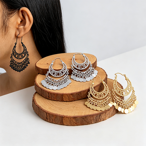 { Combo of 3 } Elegant Vintage U-Shaped Dangle Earrings