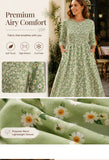 { Buy 1 Get 1 Free } Women's Smocked Floral Print Dress