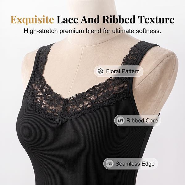 Women's Plus Size Lace Slim Fit Tank Top { Pack 3 }